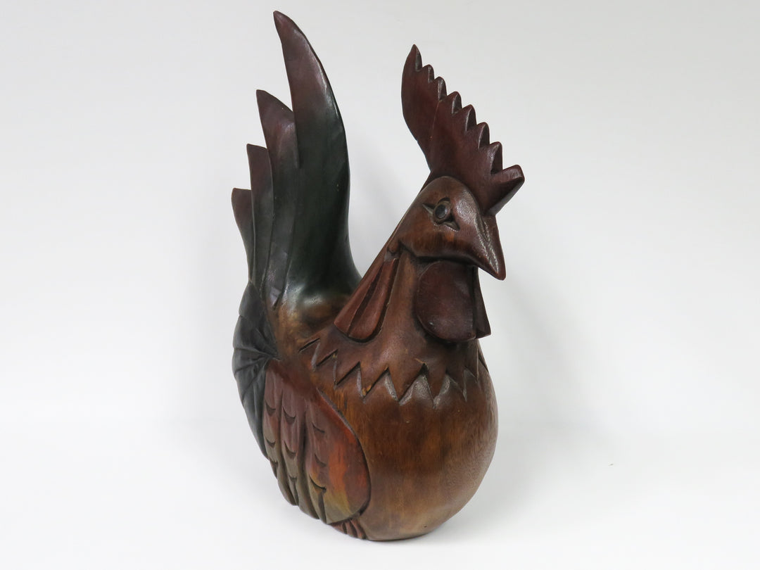 Folk Art Rooster Figurine