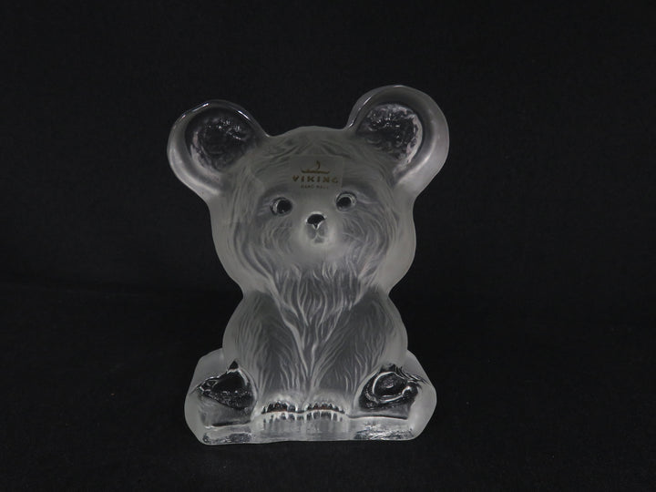 Viking Glass Teddy Bear Figurine
