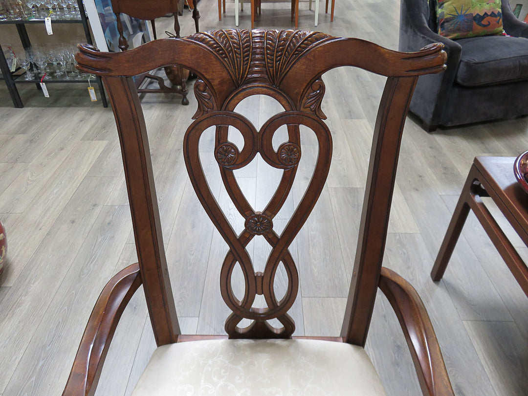 Inlaid Mahogany Dining Table & Chairs
