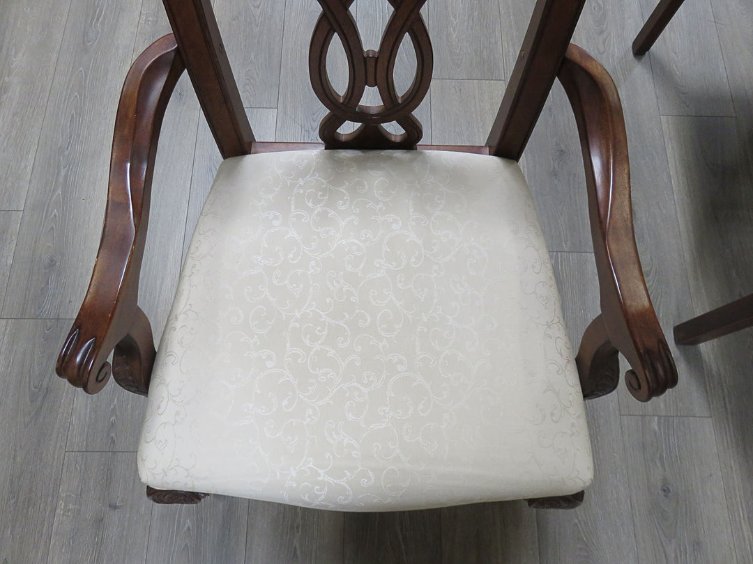 Inlaid Mahogany Dining Table & Chairs