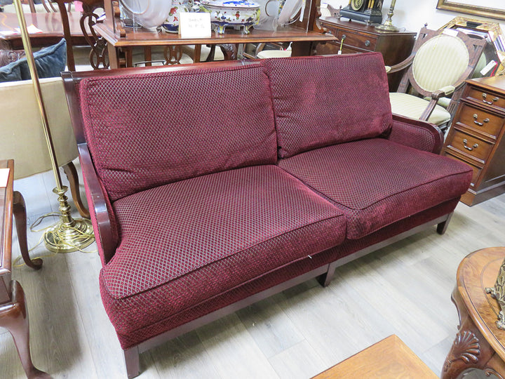Stickley Red Diamond Patterned Sofa