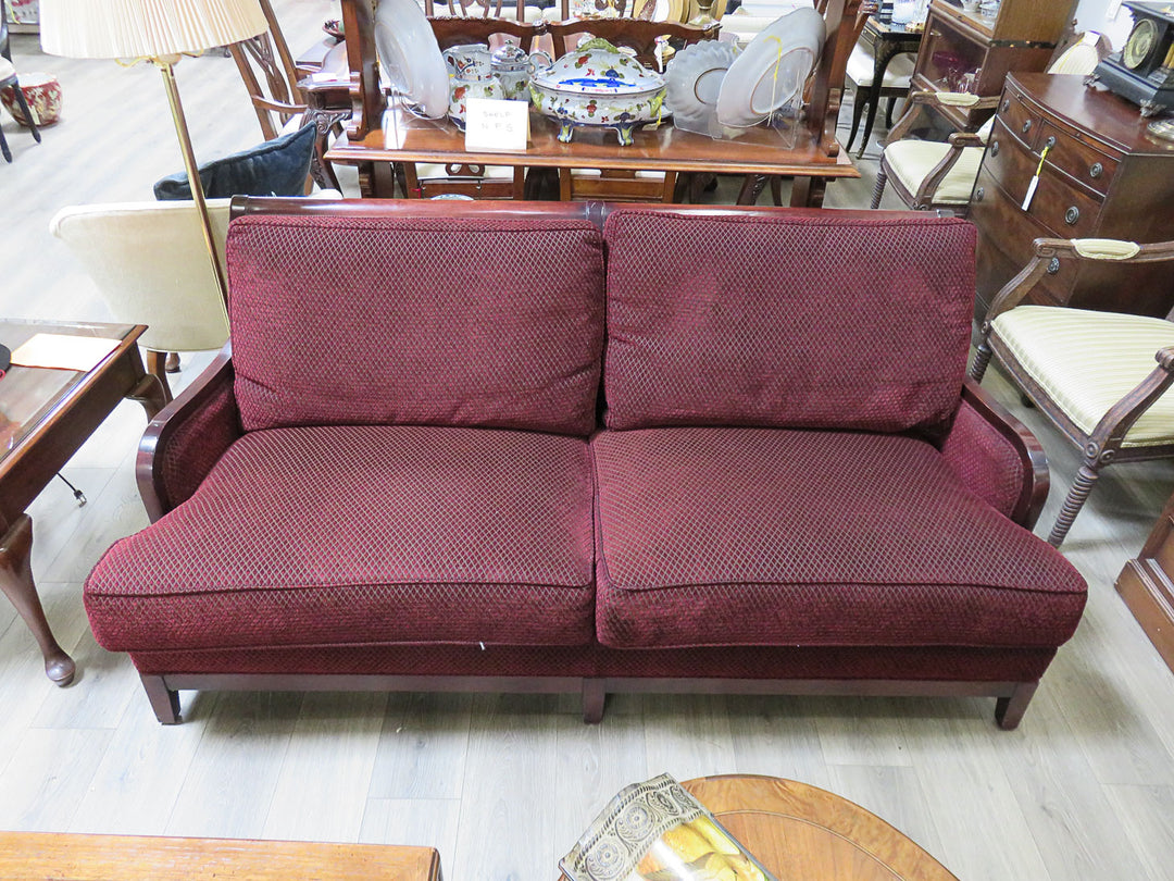 Stickley Red Diamond Patterned Sofa