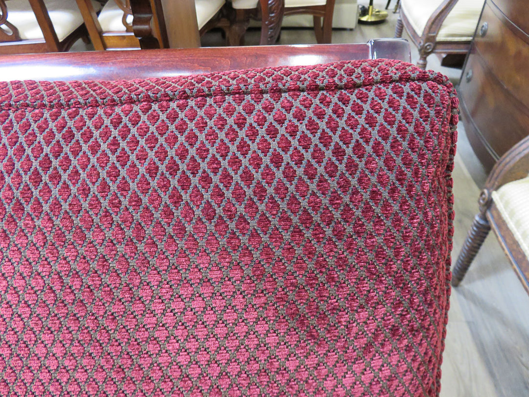 Stickley Red Diamond Patterned Sofa