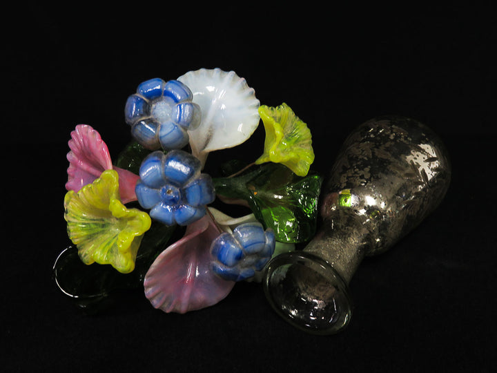 Vase with Glass Flowers