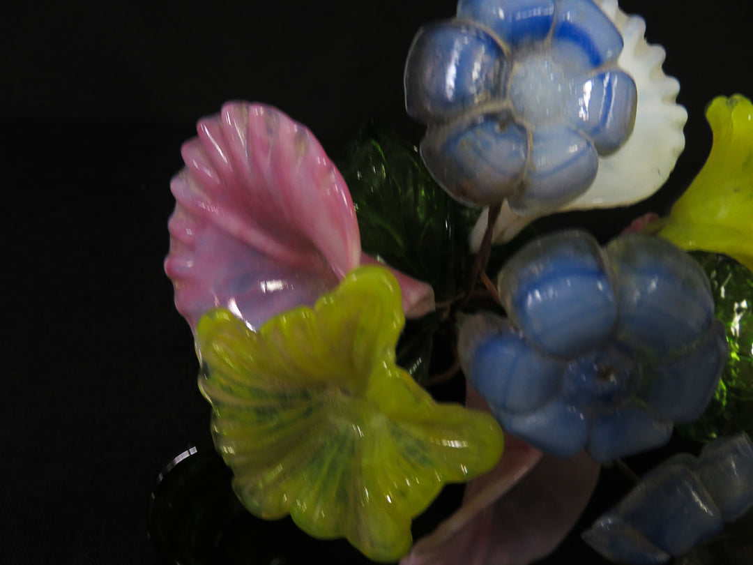 Vase with Glass Flowers