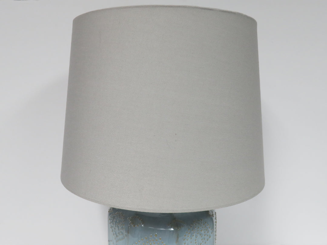 Octagon Blue Table Lamp