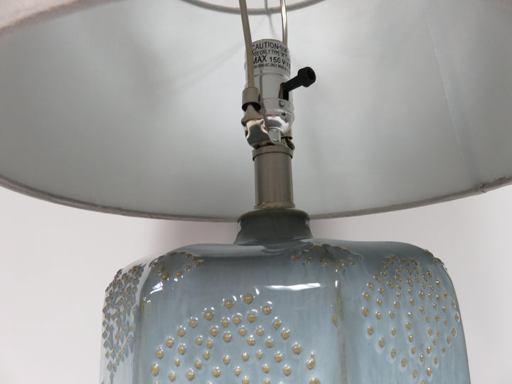 Octagon Blue Table Lamp
