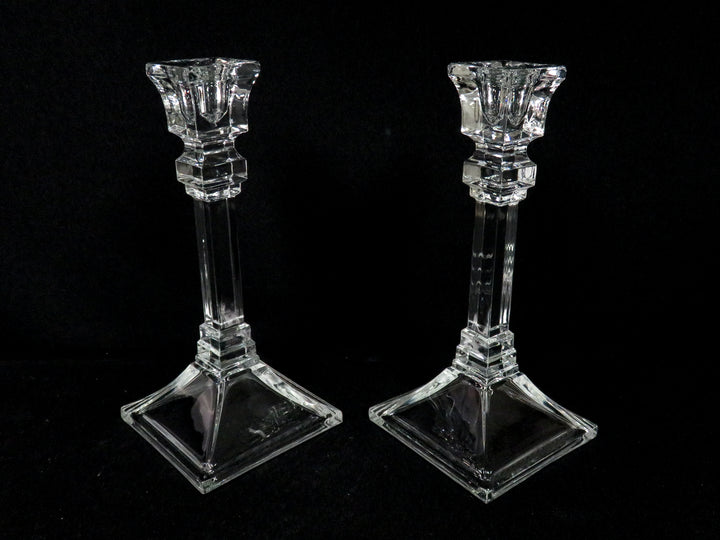 Clear Glass Candlesticks