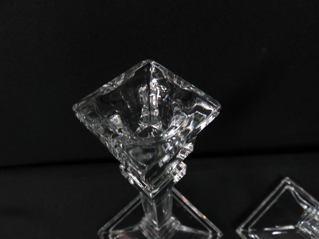Clear Glass Candlesticks