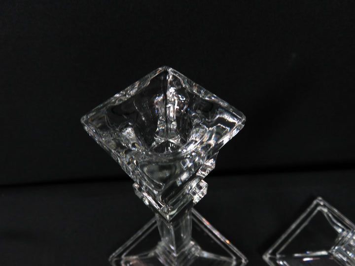 Clear Glass Candlesticks
