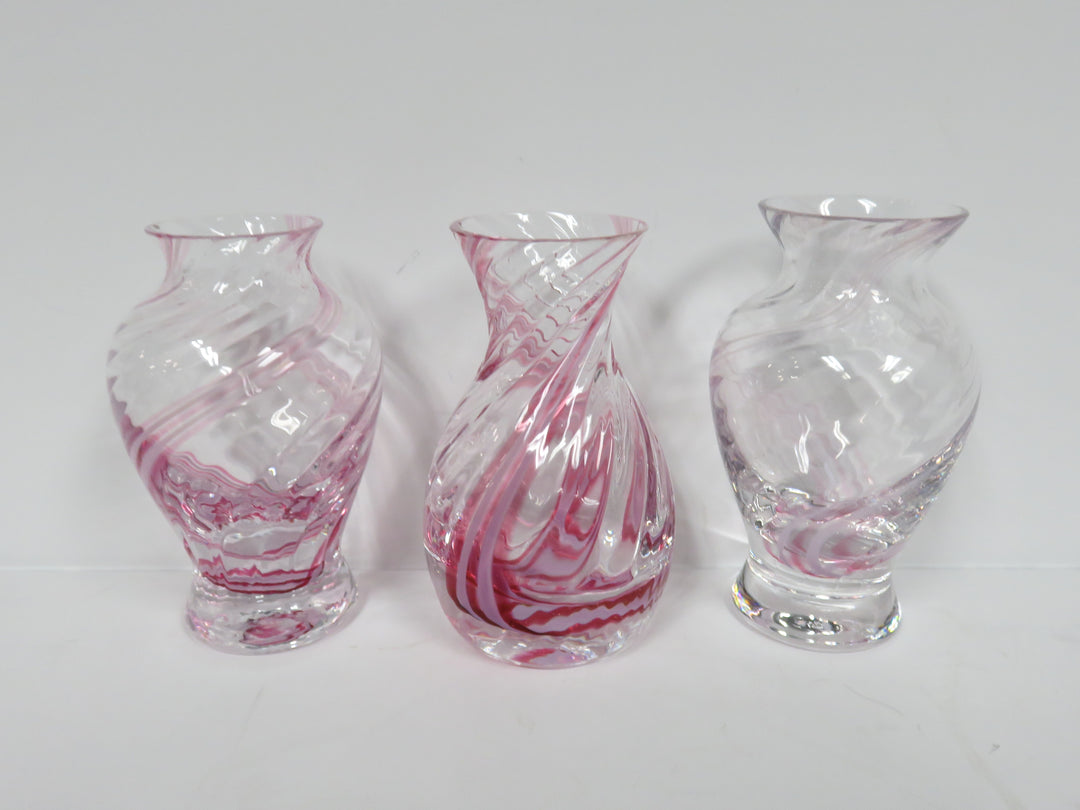 Art Glass Vase Trio