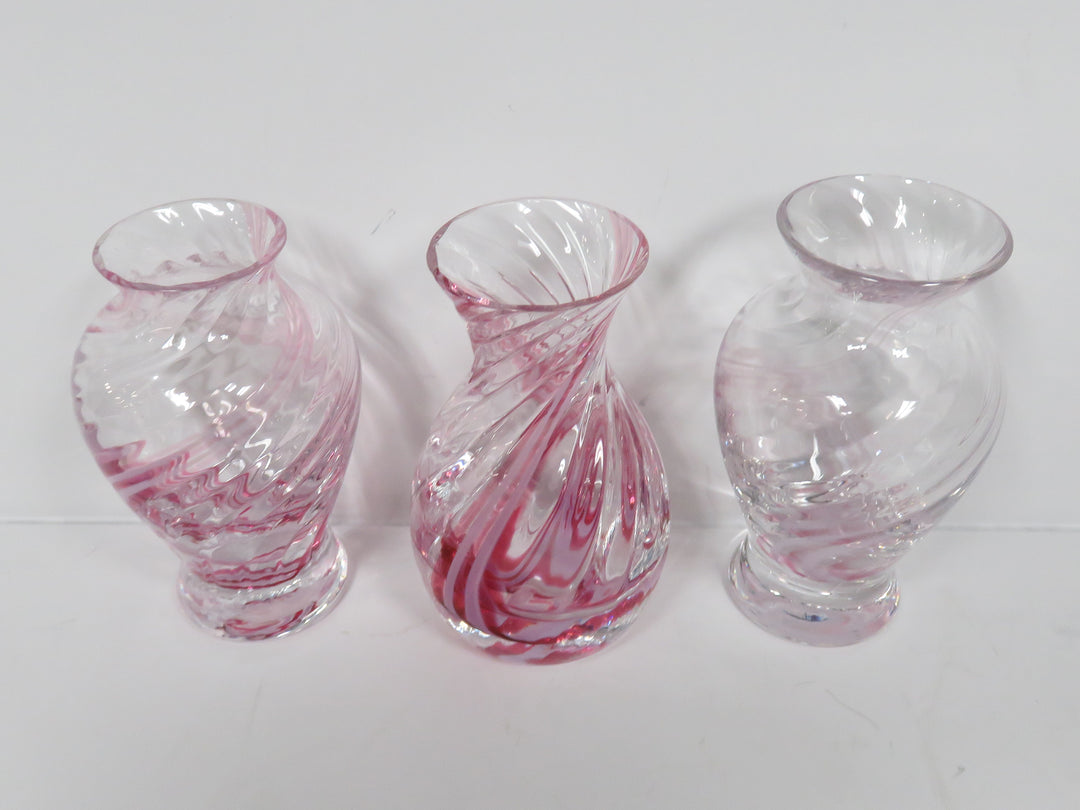 Art Glass Vase Trio