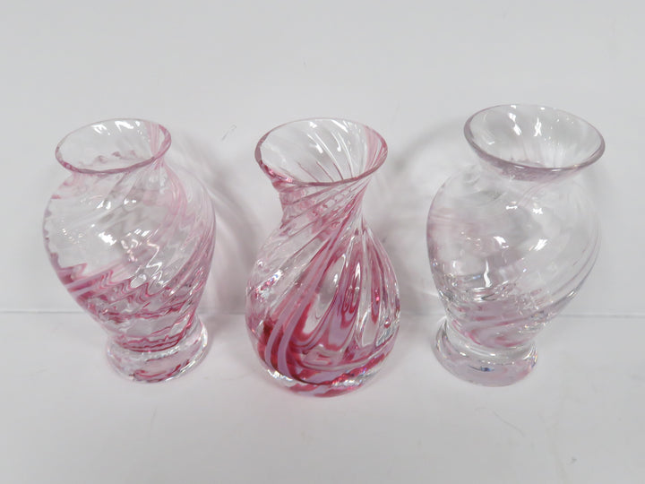 Art Glass Vase Trio