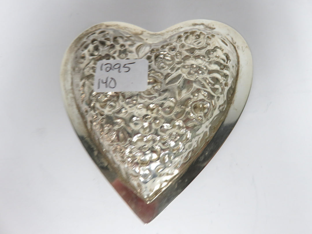 Stieff Heart Sterling Trinket Dish