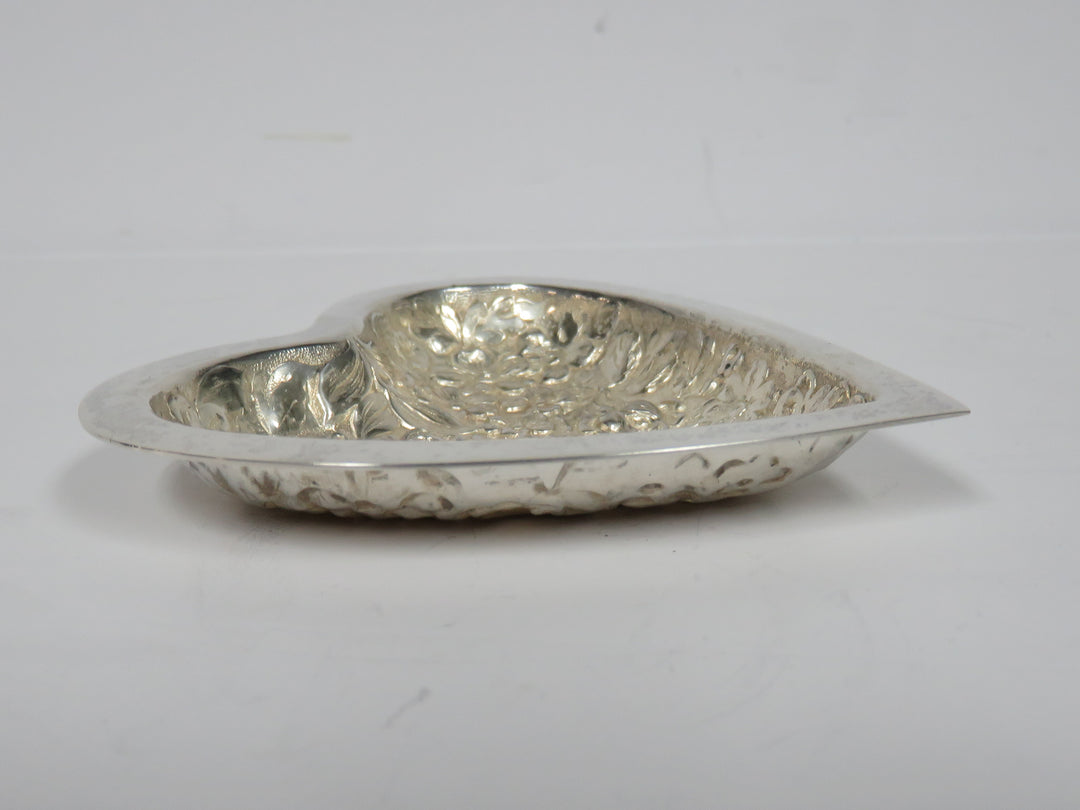 Stieff Heart Sterling Trinket Dish