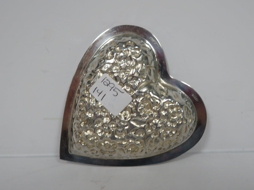 Stieff Heart Sterling Trinket Dish