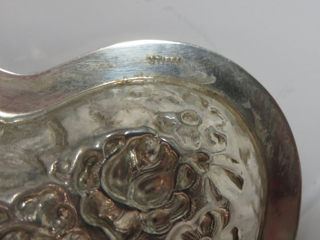 Stieff Heart Sterling Trinket Dish