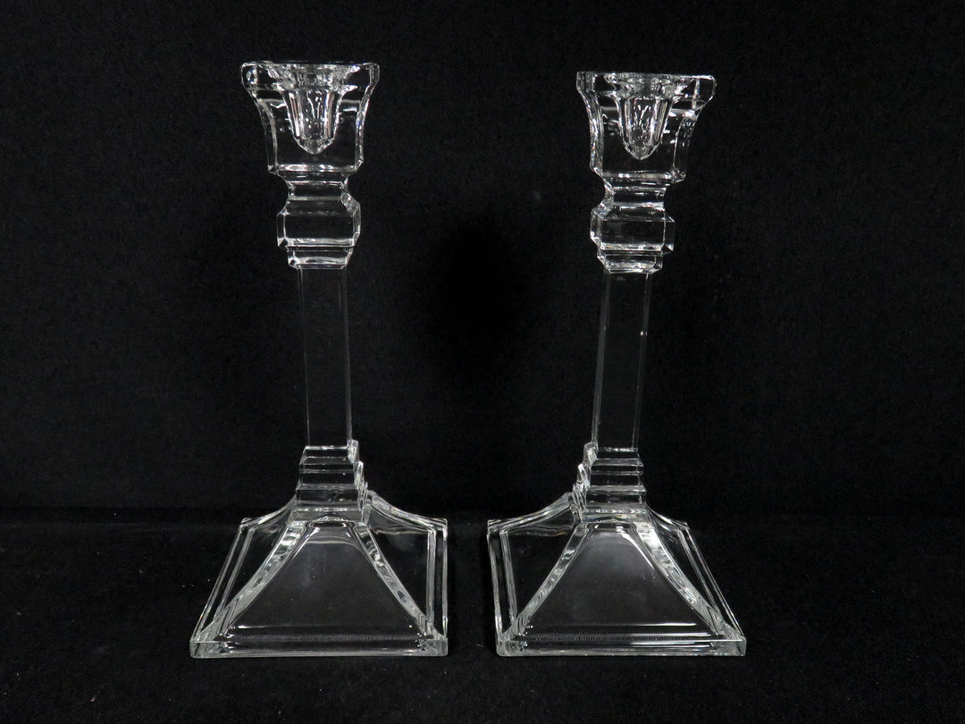 Clear Glass Candlesticks