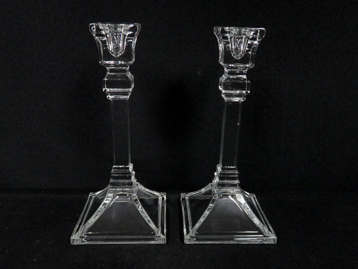 Clear Glass Candlesticks