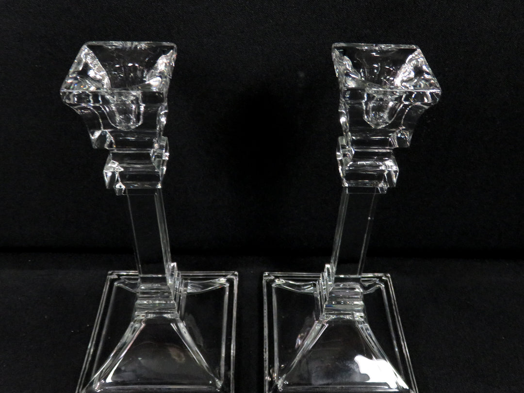 Clear Glass Candlesticks