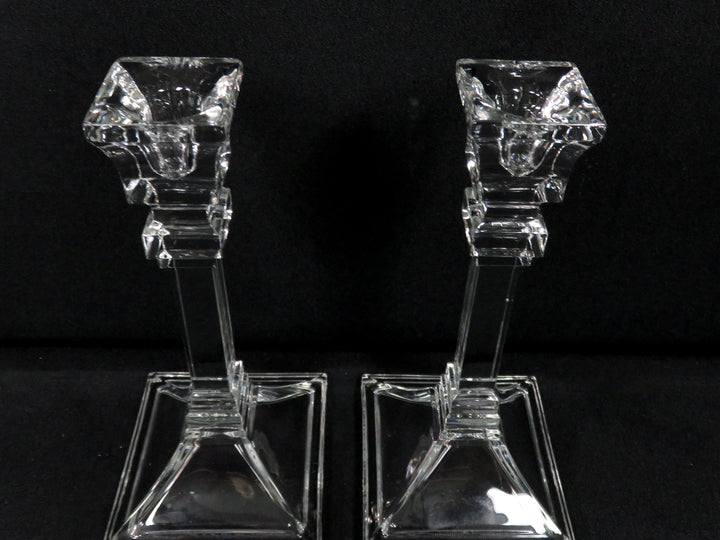 Clear Glass Candlesticks