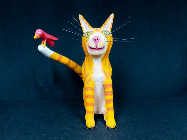 Whimsical Cat Sculpture