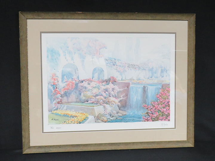 Waterfall Watercolor by M Martin