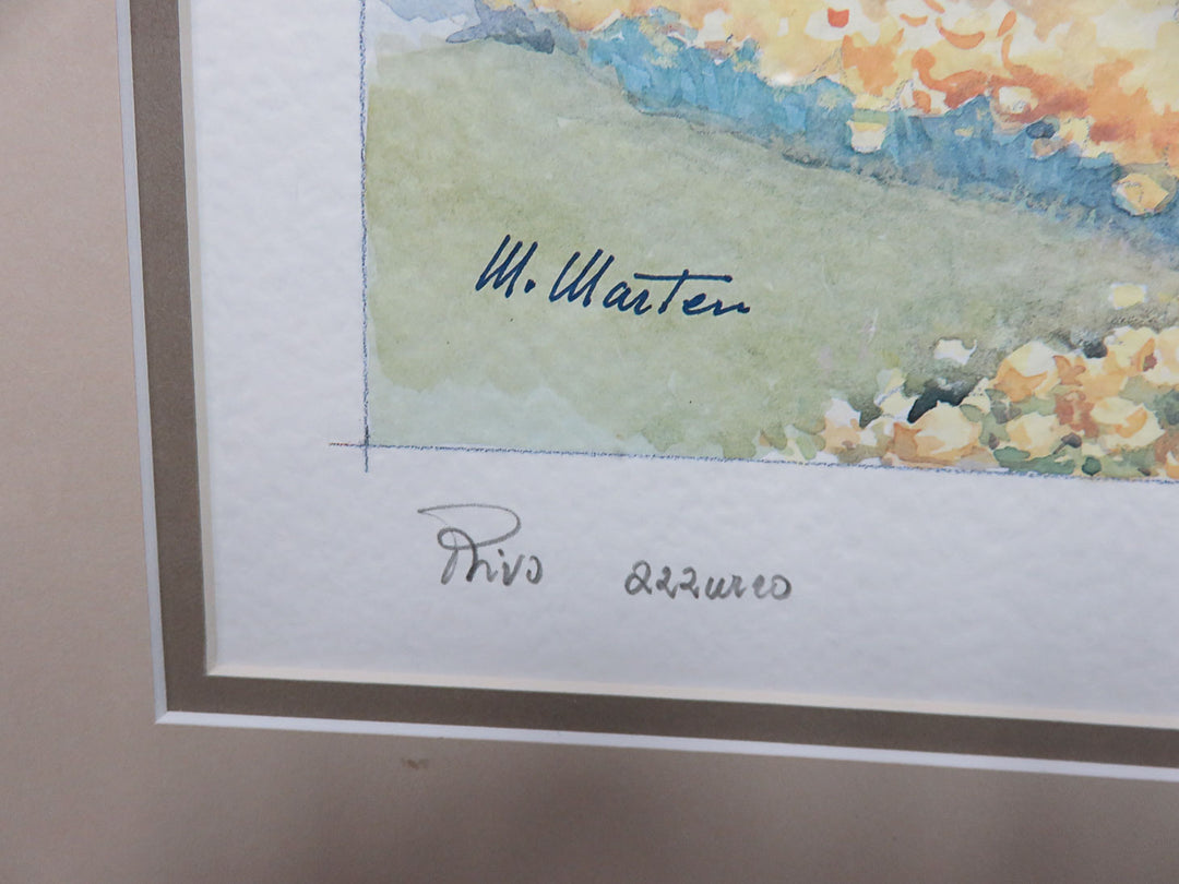 Waterfall Watercolor by M Martin
