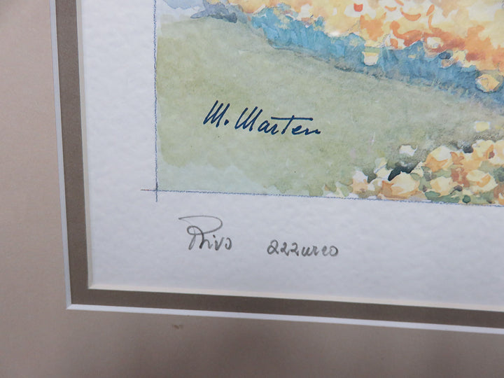 Waterfall Watercolor by M Martin