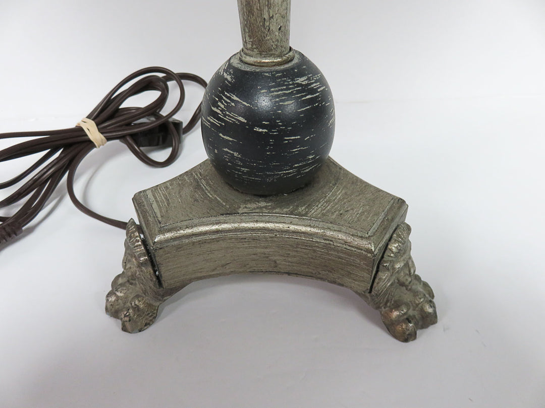 Silver Column Table Lamp
