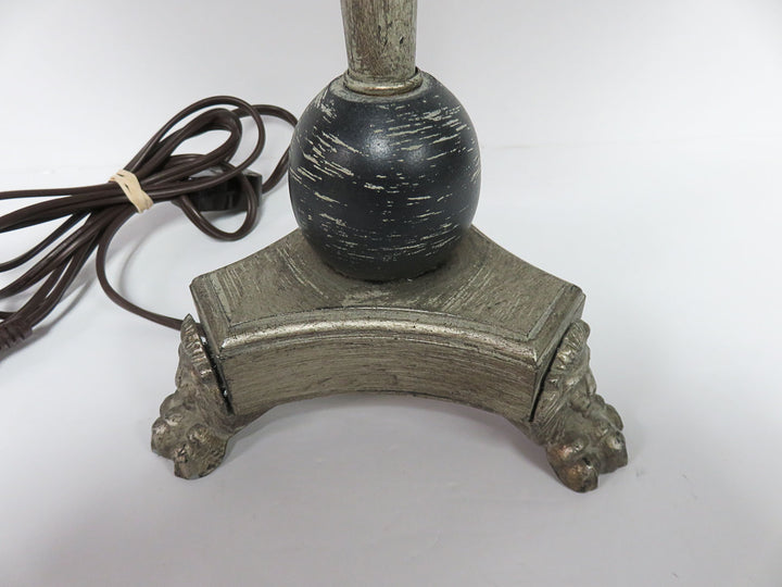 Silver Column Table Lamp