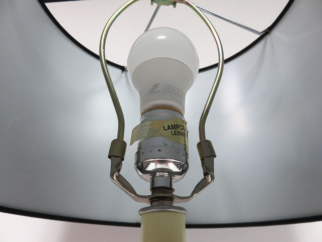 Silver Column Table Lamp