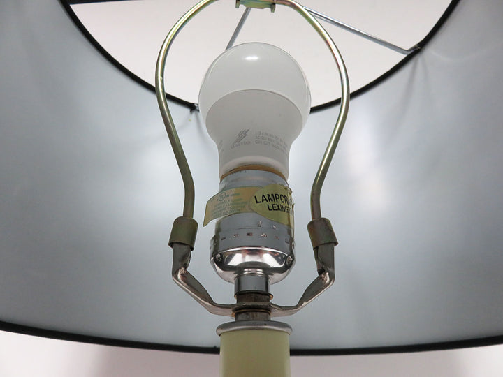 Silver Column Table Lamp
