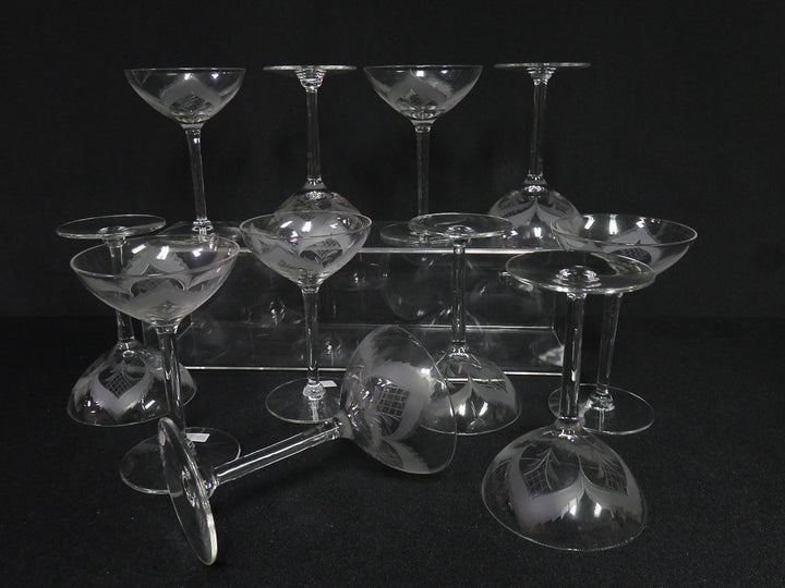 Etched Champange Coupes