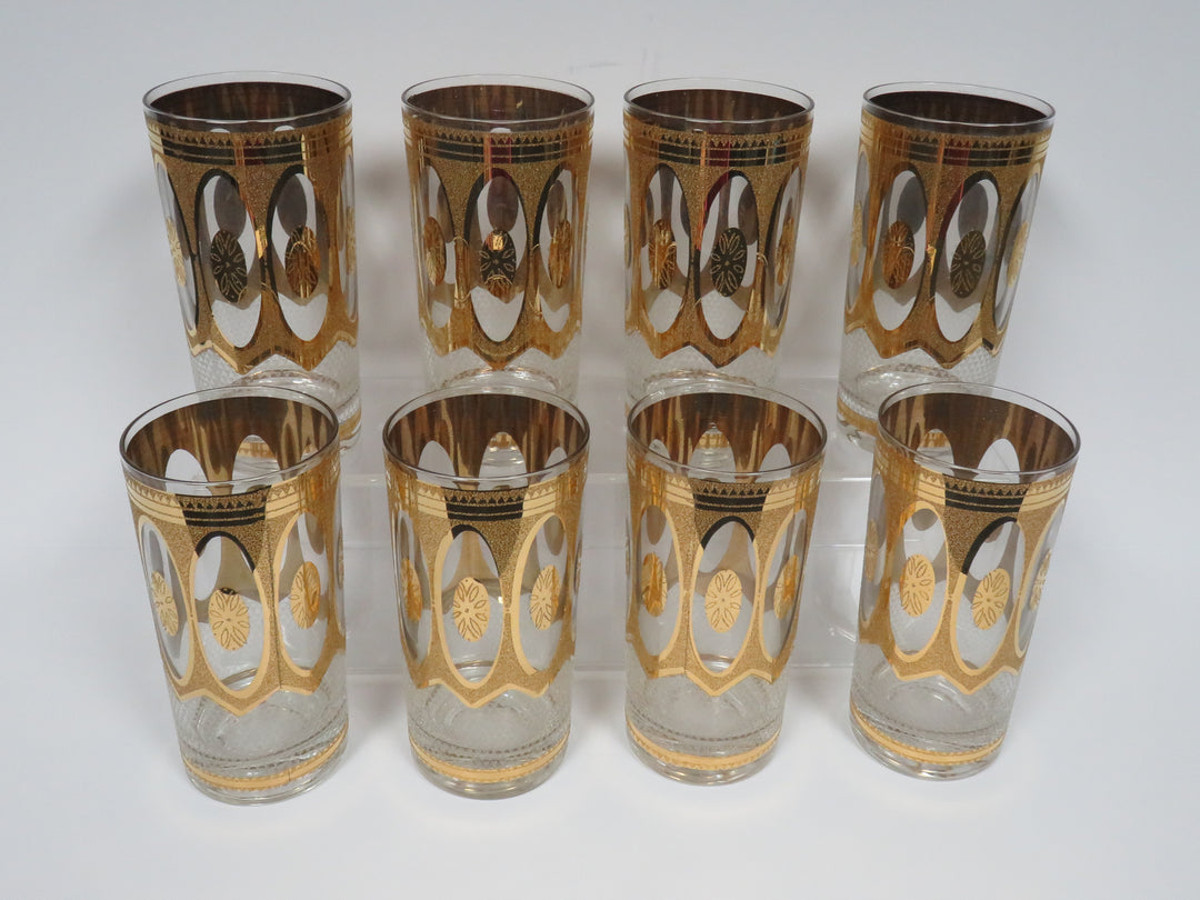 MCM Gold Design Highball Glasses