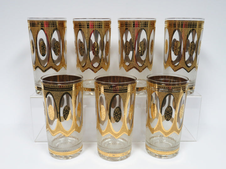 MCM Gold Design Highball Glasses