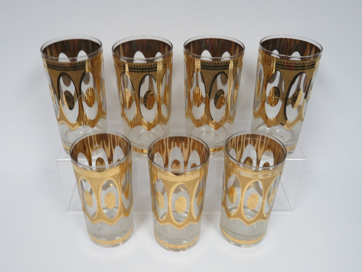 MCM Gold Design Highball Glasses