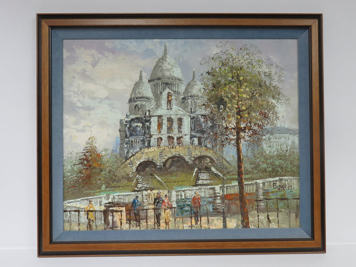 French Themed Oil Painting