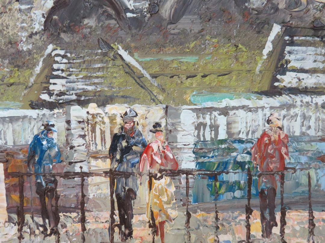 French Themed Oil Painting