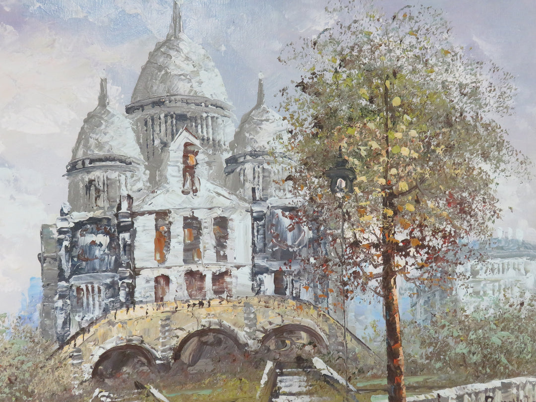 French Themed Oil Painting