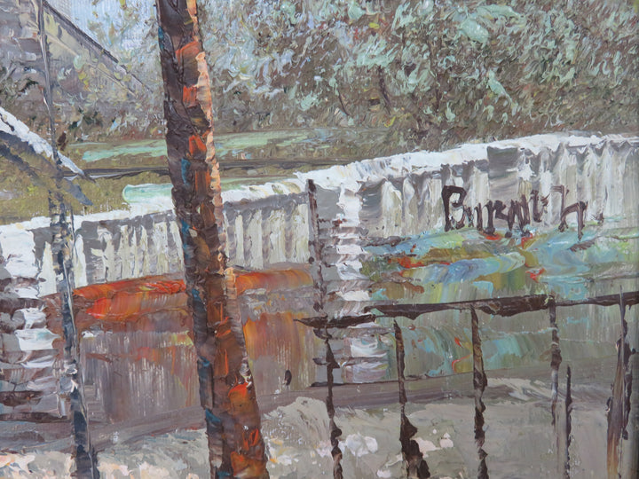 French Themed Oil Painting
