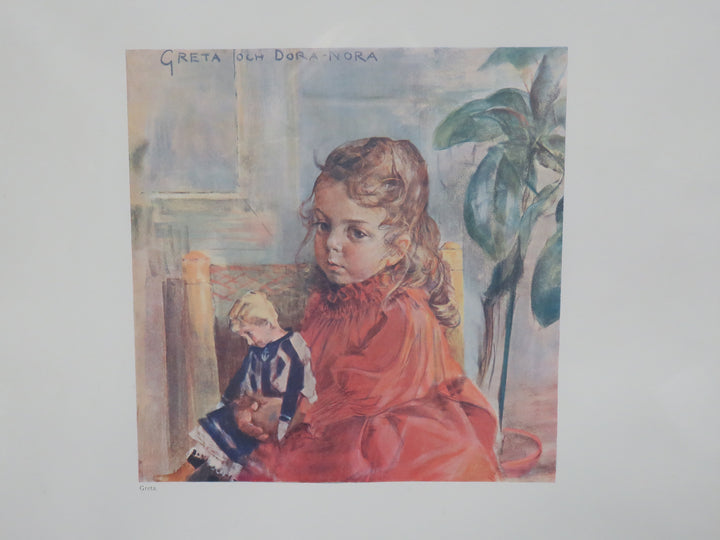 Girl Holding Doll Print