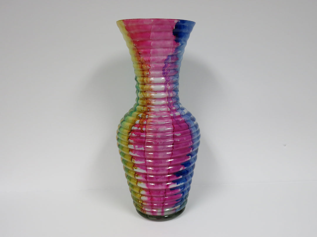 Rainbow Colored Vase