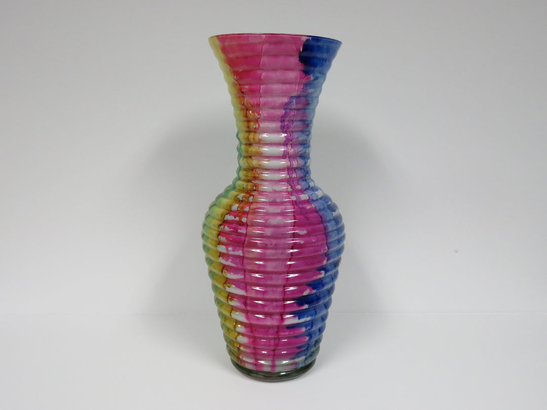 Rainbow Colored Vase