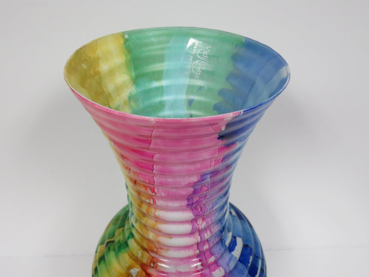 Rainbow Colored Vase