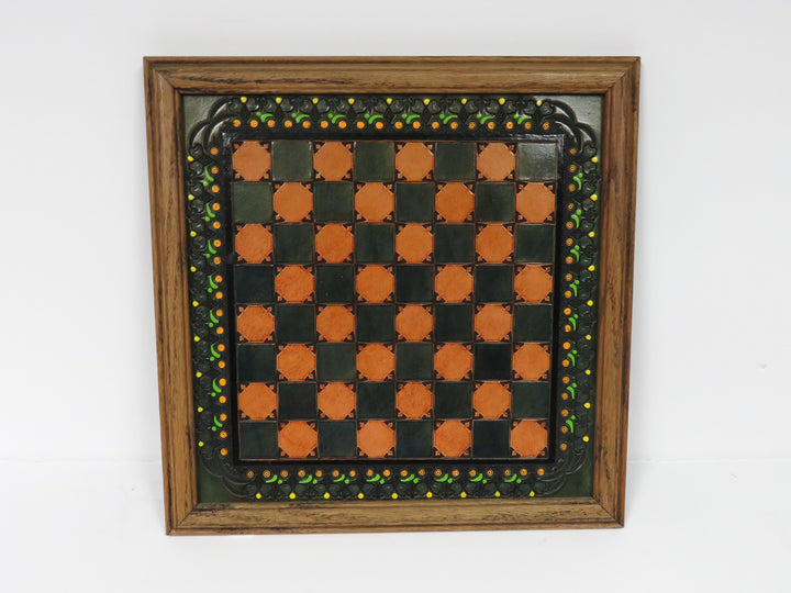 Framed Leather Chess Board