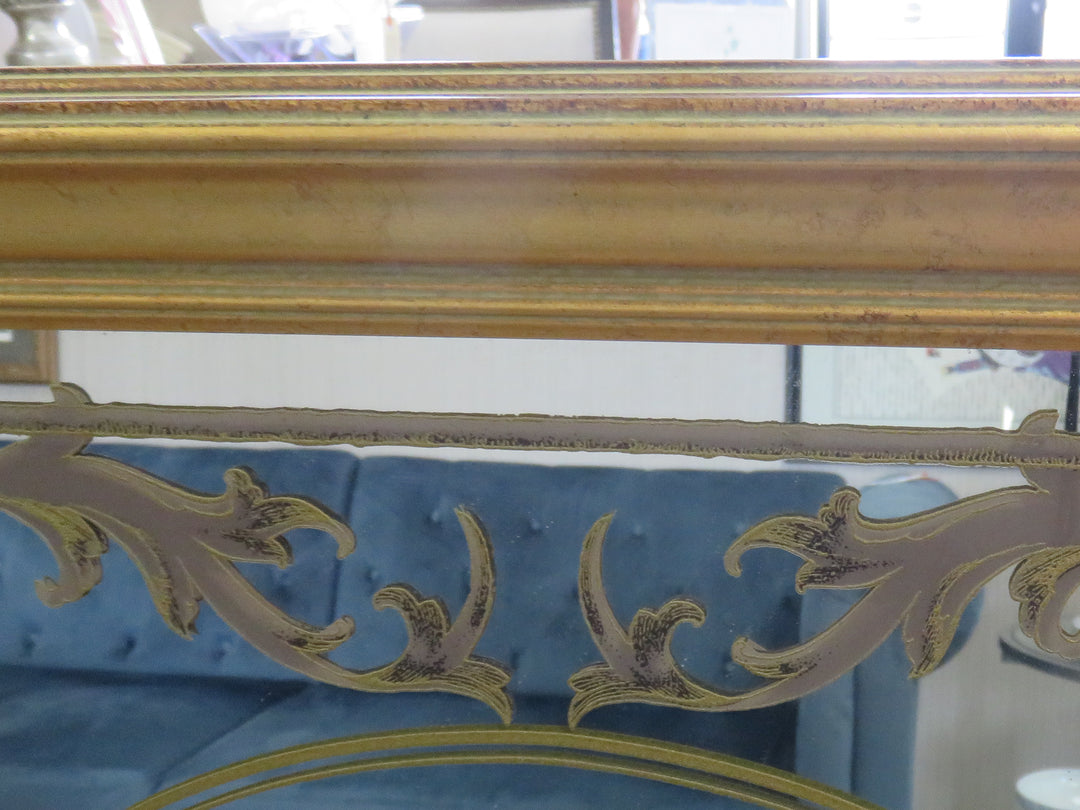 Rectangular Mirror with Painted Design
