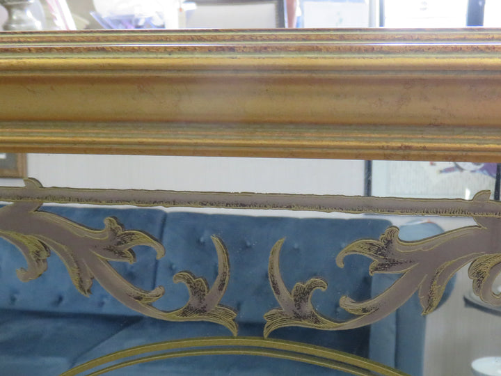 Rectangular Mirror with Painted Design