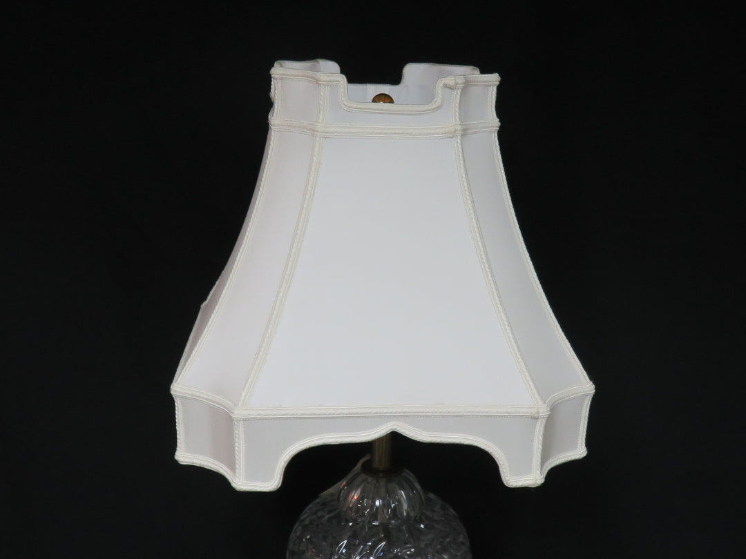 Glass and Brass Table Lamp