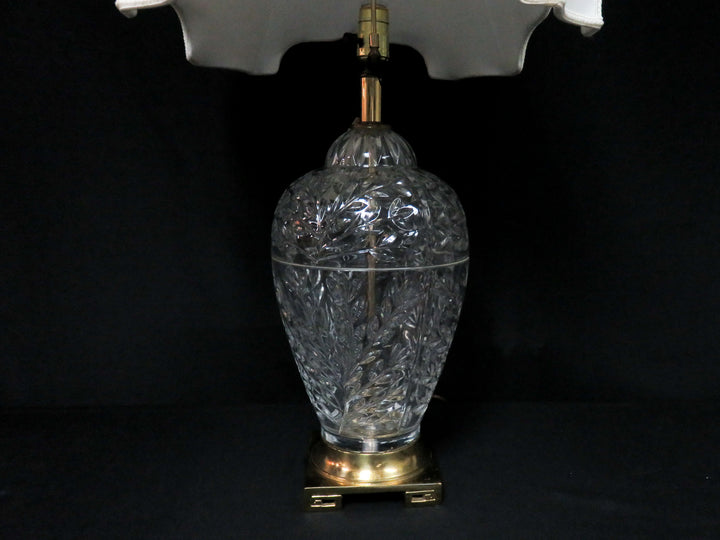 Glass and Brass Table Lamp